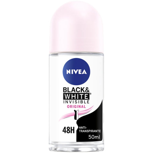 Desodorizante Black &amp; White Roll-On Invisible NIVEA