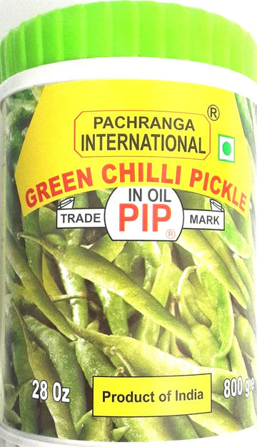 PACHRANGA Foods Green Chilli Pickle in Oil 800 gr