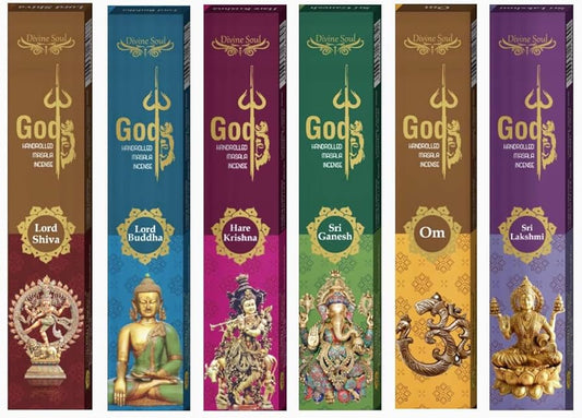 Divine Soul - 6 Fragrances of Indian Incense Sticks Range