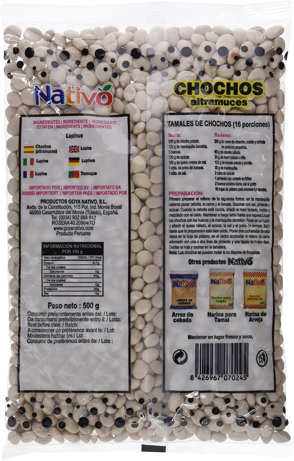 NATIVO Chochos Altramuces 500 gr