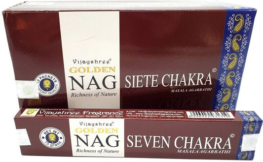 Incenso Nag Champa Golden NAG Sete Chakras